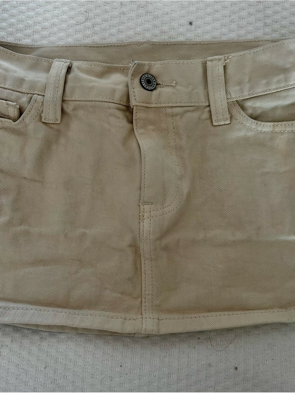 Brandy Melville Tan Denim Mini Skirt